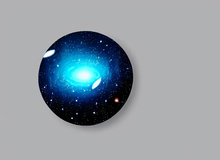 Image similar to a minimalistic sticker illustration of a galaxy, minimalism, artstation, 4 k