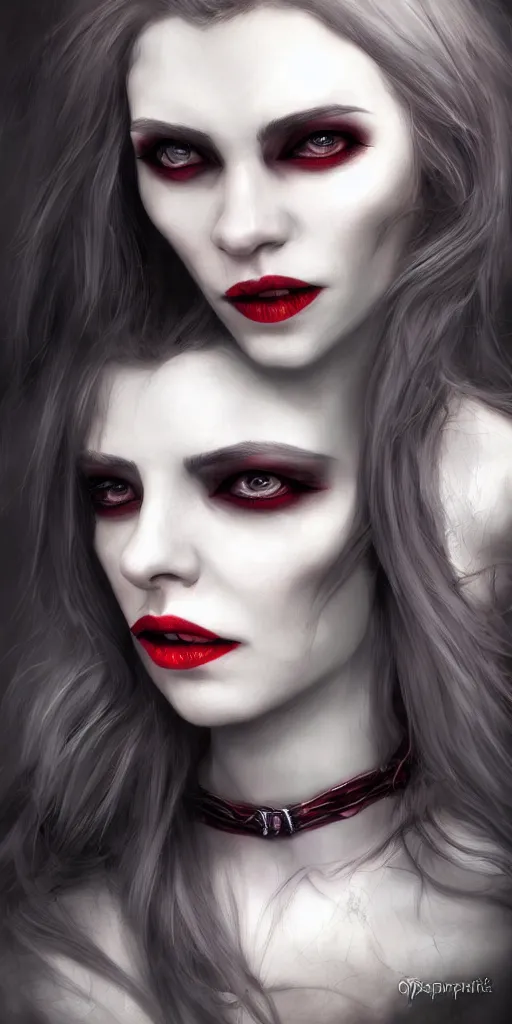 Image similar to the vampire woman portrait, fantasy art, concept art, photorealistic, highly detailed,