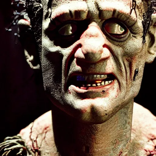 Prompt: bill murray as frankenstein's monster, high definition, color film, photorealistic,