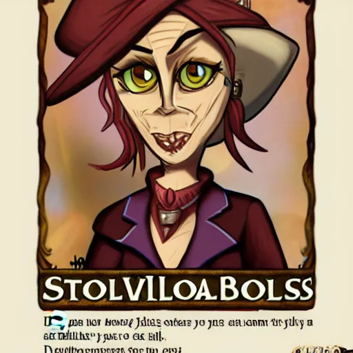 Image similar to Stolas Helluva Boss, D&D Character card, By VivziePop