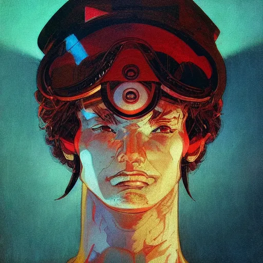 Image similar to prompt : soviet doomer portrait soft light painted by james jean and katsuhiro otomo and erik jones, inspired by akira anime, smooth face feature, intricate oil painting, high detail illustration, sharp high detail, manga and anime 1 9 9 9