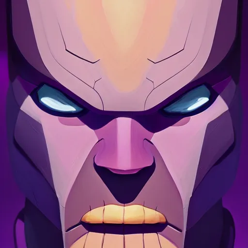 Image similar to face icon stylized minimalist thanos, loftis, cory behance hd by jesper ejsing, by rhads, makoto shinkai and lois van baarle, ilya kuvshinov, rossdraws global illumination