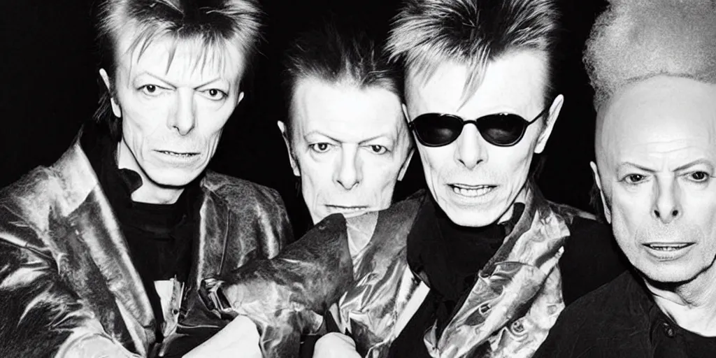 Image similar to david bowie with brian eno, 2 0 4 0 year