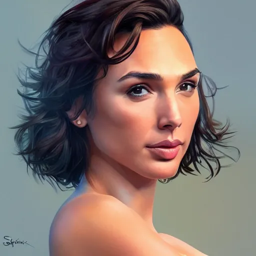 Image similar to gal gadot in the style of stefan kostic, realistic, full body, sharp focus, 8 k high definition, insanely detailed, intricate, elegant, art by stanley lau and artgerm