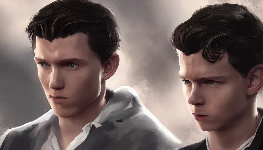 Image similar to Tom Holland is Bruce Wayne, hyperdetailed, artstation, cgsociety, 8k