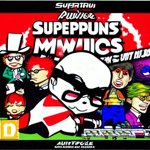 Prompt: austin powers as a super nintendo game cover
