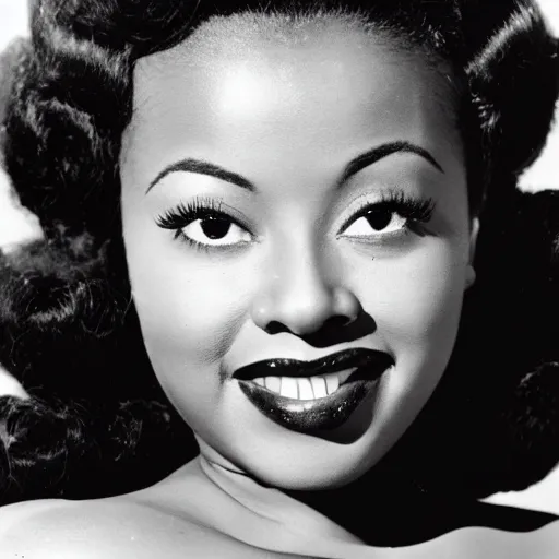 Image similar to photo of a beautiful 1 9 5 0 s black actress