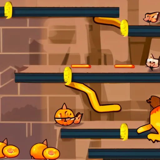 Image similar to stray screenshot, cat, cat game, playing as a cat, orange cat, stray cat game