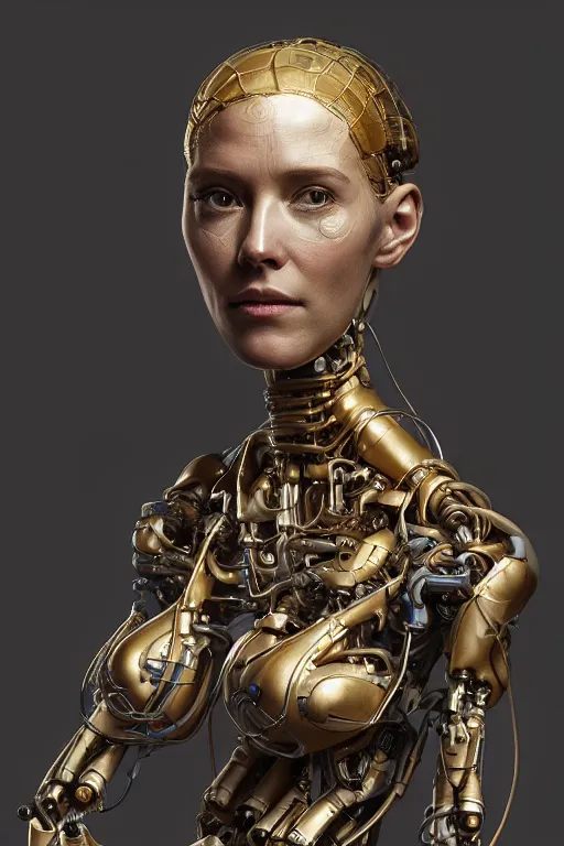 Prompt: portrait of a female robot mother, intricate, dystopian toy, sci-fi, extremely detailed, biopunk suit, digital painting, sculpted in zbrush, artstation, concept art, smooth, sharp focus, illustration, chiaroscuro lighting, golden ratio, incredible art by Stanley Artgerm Lau and Greg Rutkowski and Alphonse Mucha and simon stalenhag