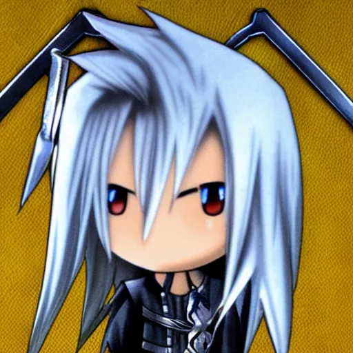 Image similar to chibi Sephiroth from Final Fantasy