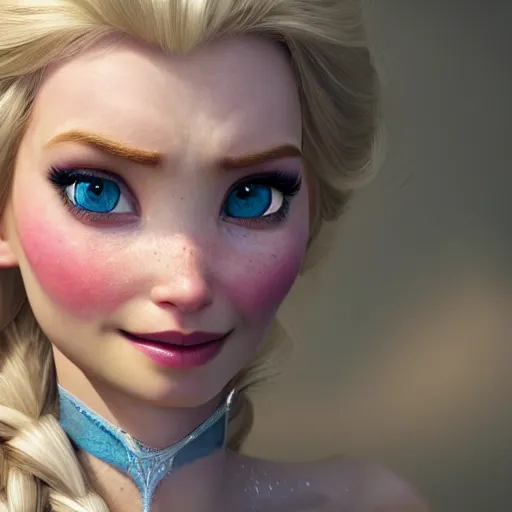 Image similar to elsa from frozen, hyper realistic, hyper detailed, digital art, trending in artstation, cinematic lighting, studio quality, smooth render, unreal engine 5 rendered, octane rendered, art style by klimt and nixeu and ian sprigger and wlop and krenz cushart