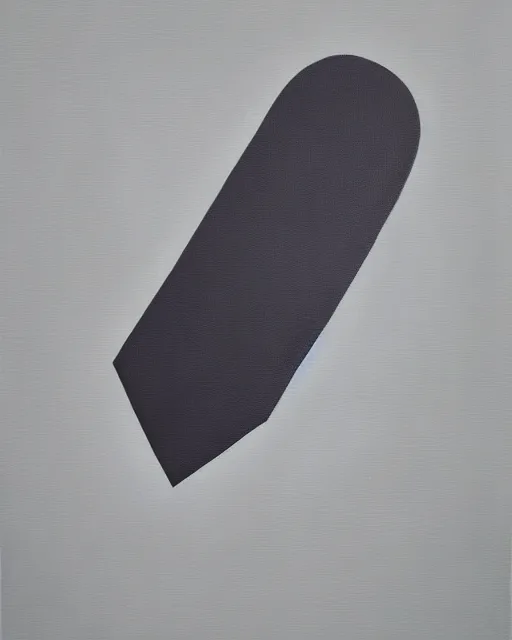 Image similar to a painting of a tie on a white wall, a minimalist painting by Richard Artschwager, trending on behance, geometric abstract art, minimalist, behance hd, 3d