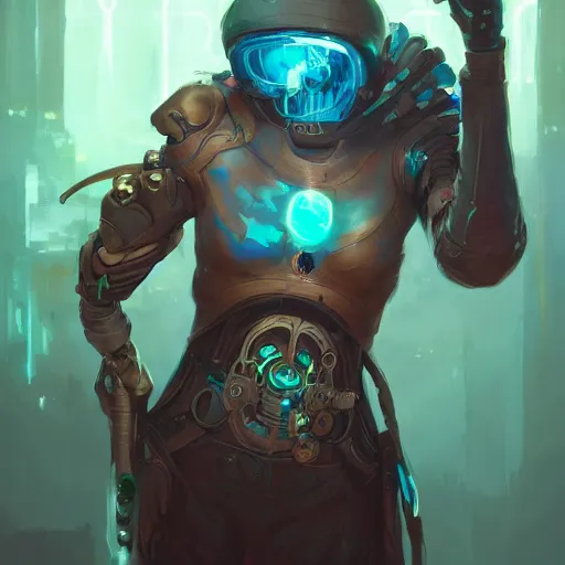 Prompt: a portrait of a cybernetic pyromancer, cyberpunk concept art by pete mohrbacher and wlop and artgerm and josan gonzales, digital art, highly detailed, intricate, sci-fi, sharp focus, Trending on Artstation HQ, deviantart, unreal engine 5, 4K UHD image