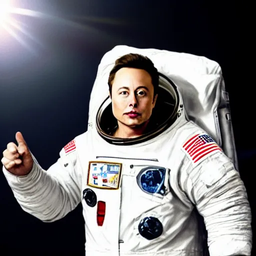 Prompt: Dreamt in 19.44s for !dream Elon Musk in an Apollo suit