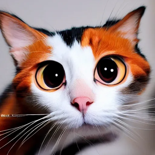 Prompt: calico cat fisheye lense!!!!!!!!