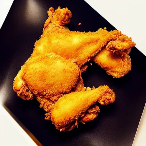 Prompt: epic professional digital award winning food photo of fried chicken shaped like amanda seyfried., artstation, cgsociety, epic, stunning, gorgeous, much wow, much detail