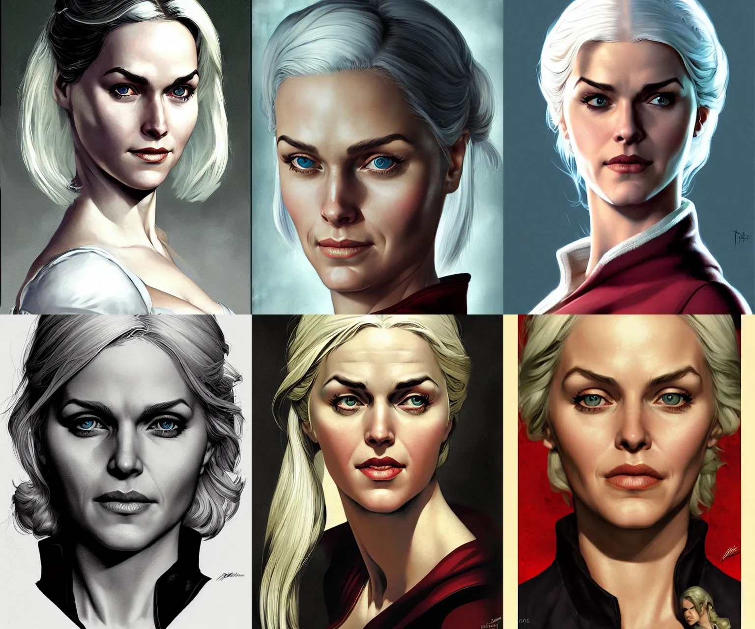 Prompt: portrait of cirilla fiona elen riannon, beautiful, elegant, photorealistic, hyper - realistic, behance, trending, by alex ross, norman rockwell, tim bradstreet, lee bermejo and darwyn cooke