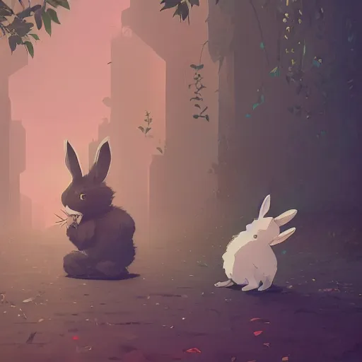 Image similar to cute rabbit by victo ngai and andreas rocha and greg rutkowski trending on artstation unreal engine 8 k hd wallpaperjpeg artifact blur