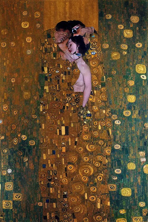 Image similar to iphone selfie by gustav klimt