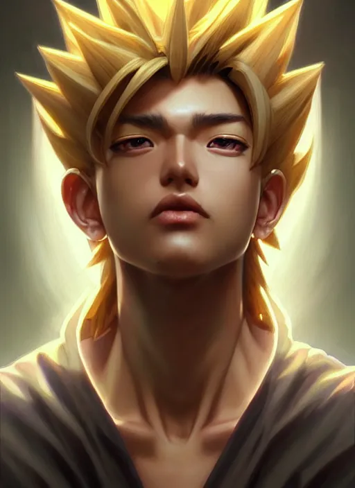Image similar to ultra realistic illustration, handsome yugi mutou. intricate, highly detailed, digital painting, artstation, concept art, smooth, sharp focus, illustration, art by artgerm and greg rutkowski and alphonse mucha and wlop