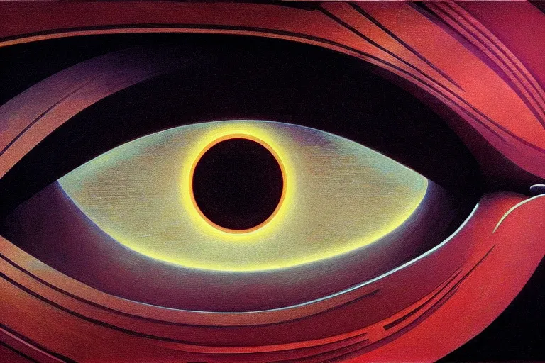 Prompt: eye as a black hole, art deco, moebius, cinematic lighting, beautiful, elegant, oil painting,