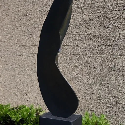 Prompt: minimalist bronze sculpture of a flame