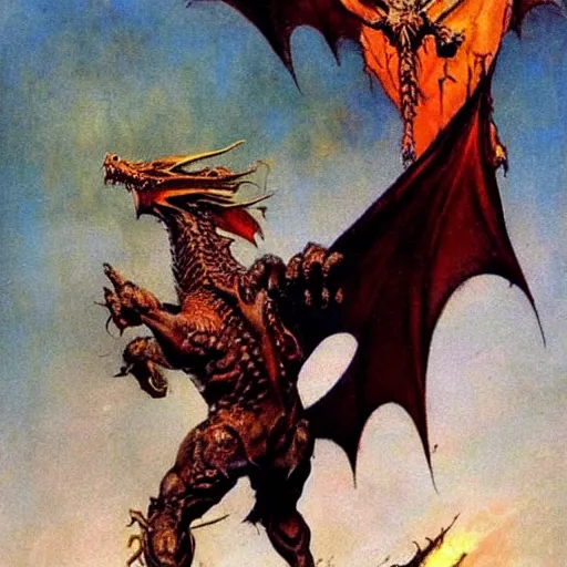 prompthunt: Dragon Pope by Frank Frazetta. Digital Art. HQ