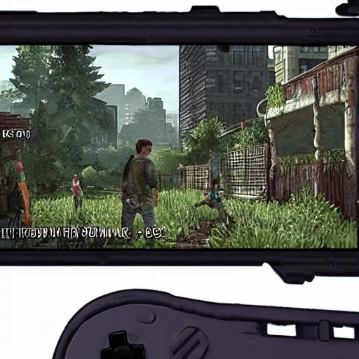 Image similar to the last of us, gameboy graphics