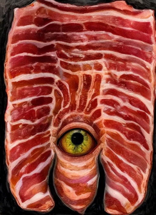 Image similar to portrait of a stunningly beautiful eye, multiplied, 🥓