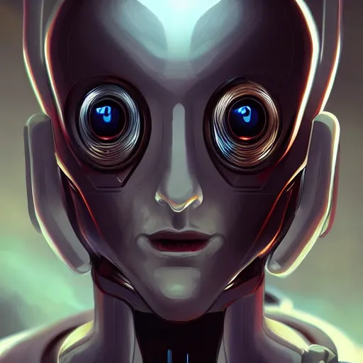 Image similar to a living breathing android that is not just a robot but a living, breathing, living, breathing, alien!!! digital art, digital painting, character design, trending, artstation