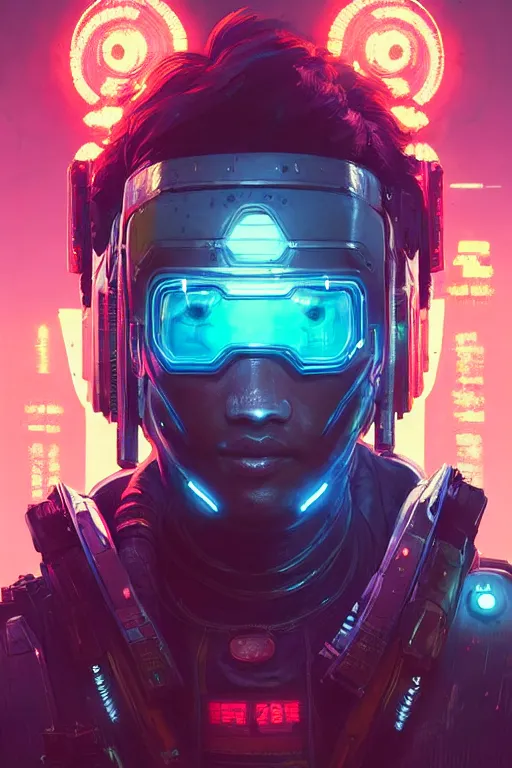 Prompt: lifeline from apex legends, cyberpunk futuristic neon. decorated with traditional japanese ornaments by ismail inceoglu dragan bibin hans thoma greg rutkowski alexandros pyromallis nekro rene maritte illustrated, perfect face, fine details, realistic shaded, fine - face, pretty face