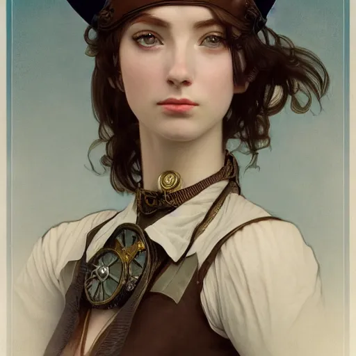 portrait of a 1800s young female steampunk fighter, | Stable Diffusion ...