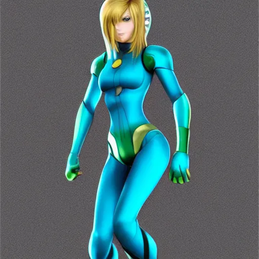 Image similar to Samus Aran Zero Suit Metroid By Protomonkey Art 3d Cgsociety by Artgerm, Space Traveler, Wenjuinn