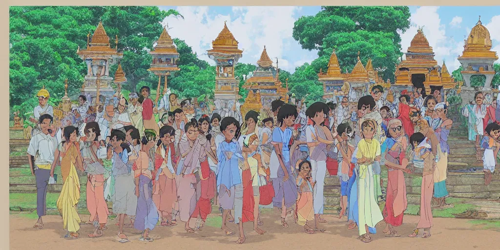 Image similar to jaffna sri lanka, drawn by hayao miyazaki