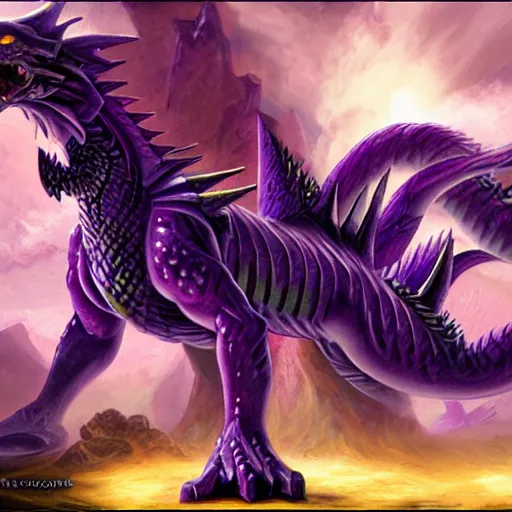 Image similar to Amethyst Dragon, MTG art