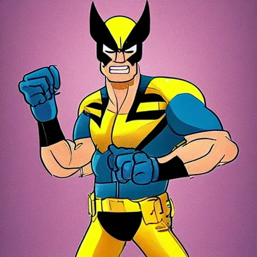 Image similar to wolverine in the style of pixar