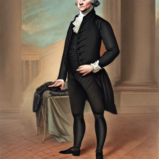 Prompt: george washington in modern clothing