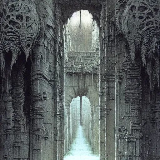 Image similar to the lost city by beksinski