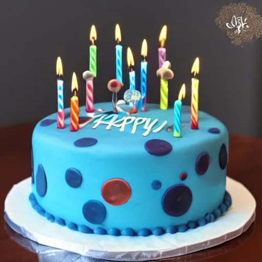 Image similar to birthday cake with a universe inside