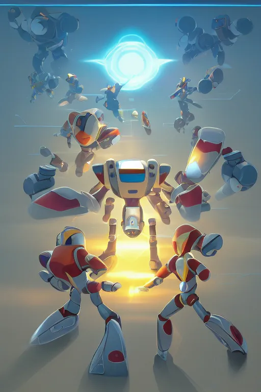 Image similar to metabots medabots medarotto medarot robot minimalist comics, behance hd by jesper ejsing, by rhads, makoto shinkai and lois van baarle, ilya kuvshinov, rossdraws global illumination ray tracing hdr radiating a glowing aura