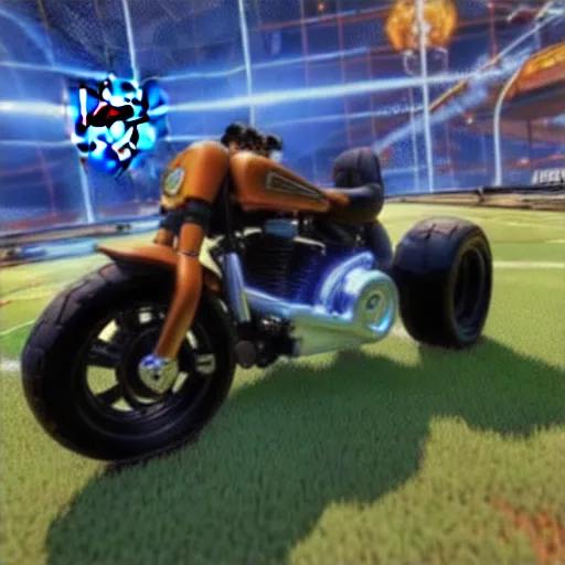 Image similar to a harley davidson in rocket league