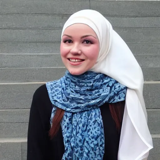 Prompt: christina hendrick with hijab