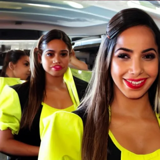 Prompt: anitta working at mc donalds