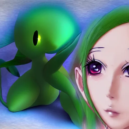 Prompt: advanced digital anime art, realistic photo of Leavanny from Pokémon-n 9