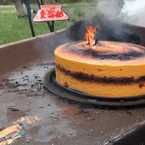 Image similar to disgruntled rain cloud extinguished wild cake fire