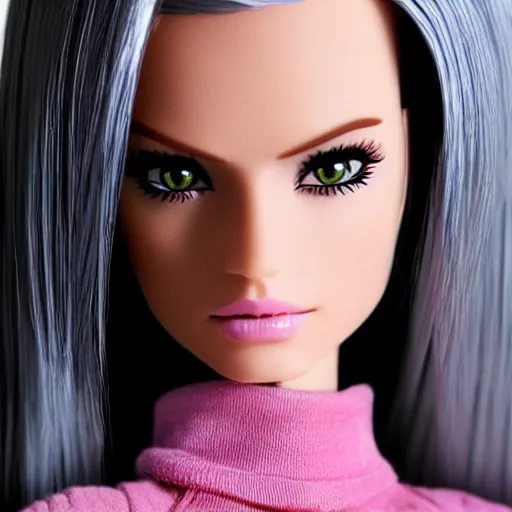 Image similar to aeon flux as a barbie doll, photorealistic, highly detailed,