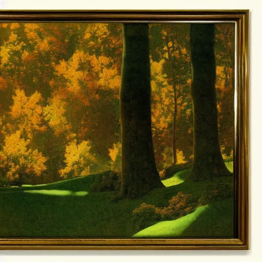 Image similar to Painting of a forest, by Maxfield Parrish, autumn, beautiful, extremely detailed