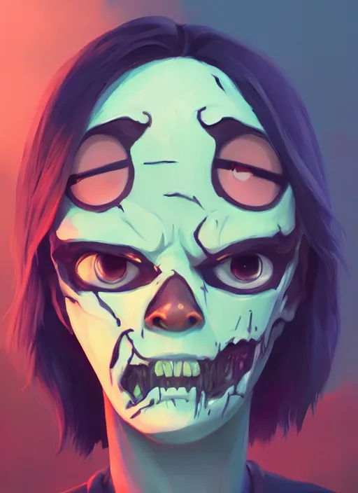 Prompt: face icon stylized minimalist zombie, loftis, cory behance hd by jesper ejsing, by rhads, makoto shinkai and lois van baarle, ilya kuvshinov, rossdraws global illumination