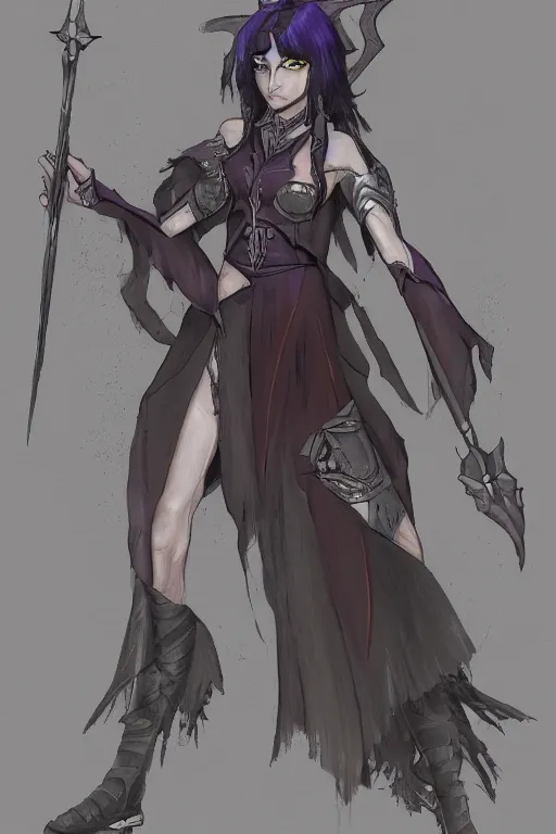 Image similar to a portrait of my next DND sorceress character , concept art, , CGI anime art.