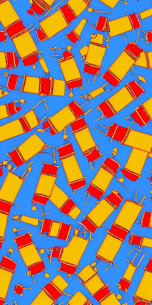 Prompt: seamless pattern of missiles, colourful, symmetrical, repeating 35mm photography